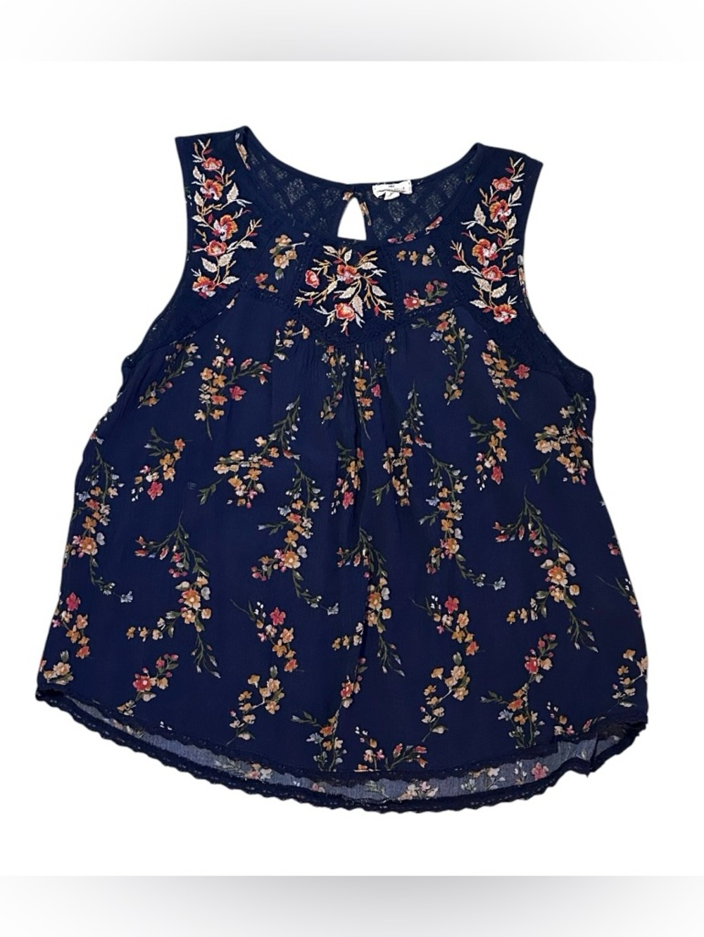 Mason & Belle Navy Floral Tank Top